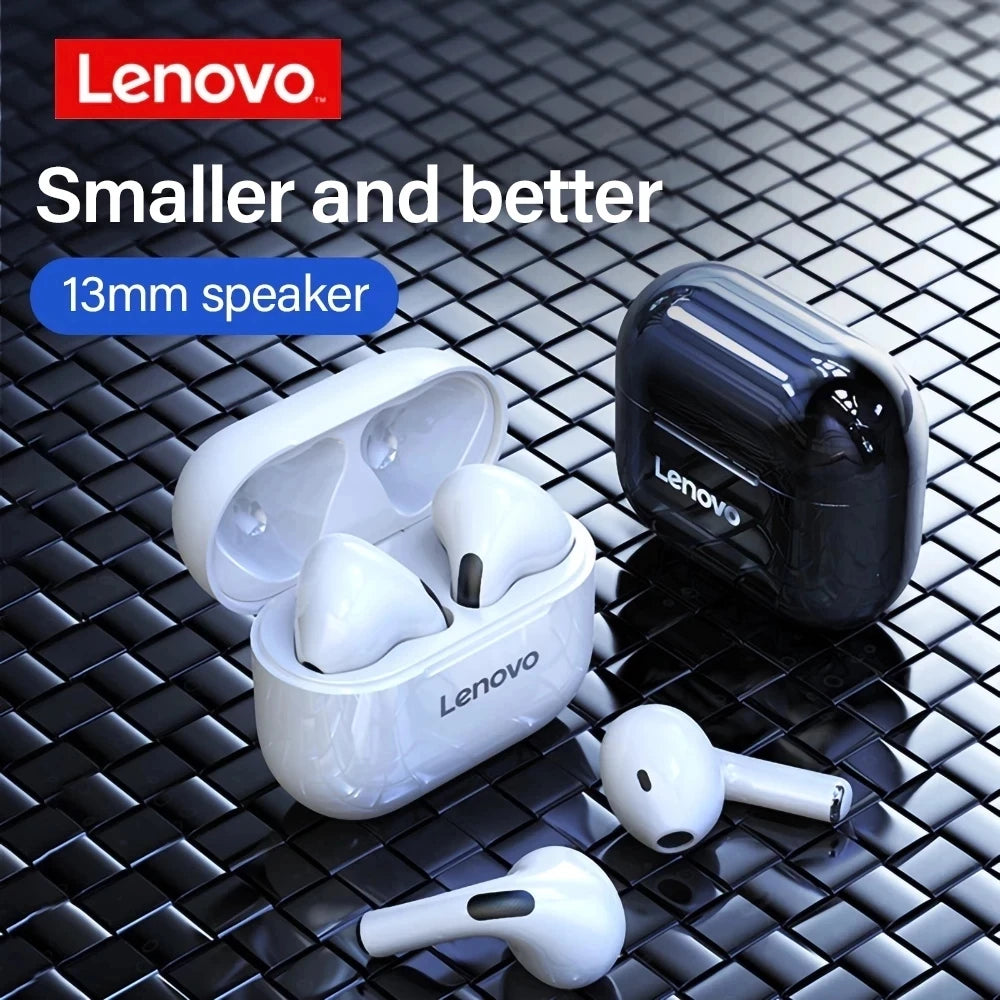 Lenovo LP40 TWS Wireless Bluetooth Earbuds – Touch Control Stereo Headphones for Android Phones, Ideal for Sports and Daily Use