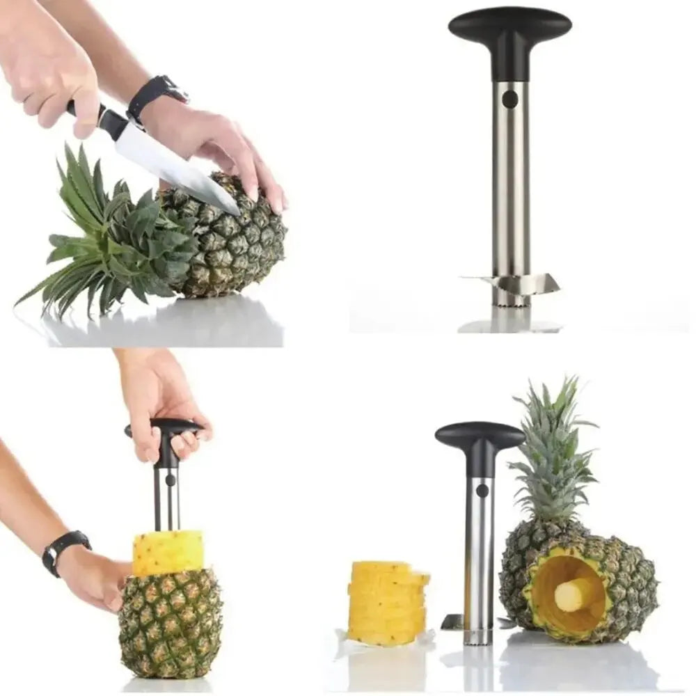 1PCS Pineapple Peeler, Pineapple Corer, Fruit Slicer, Simple Slicer, Peeler, and Kitchen Gadget Delivery Made Simple with Spot Stainless Steel