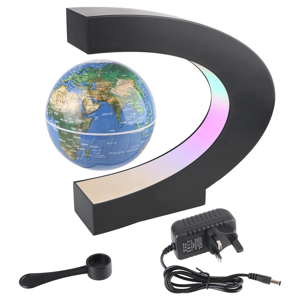 LED Floating Globe with World Map – Magnetic Levitation Antigravity Lamp, Unique Electronic Light for Home Decor and Birthday Gifts