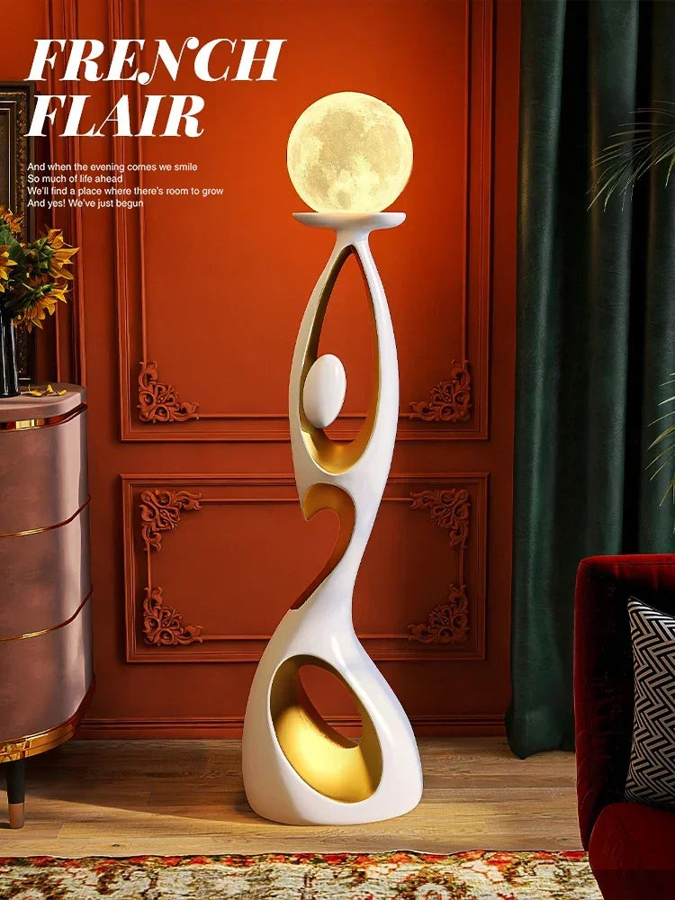 Nordic Modern Abstract Dancing Figure Sculpture – Luxury Indoor Decoration