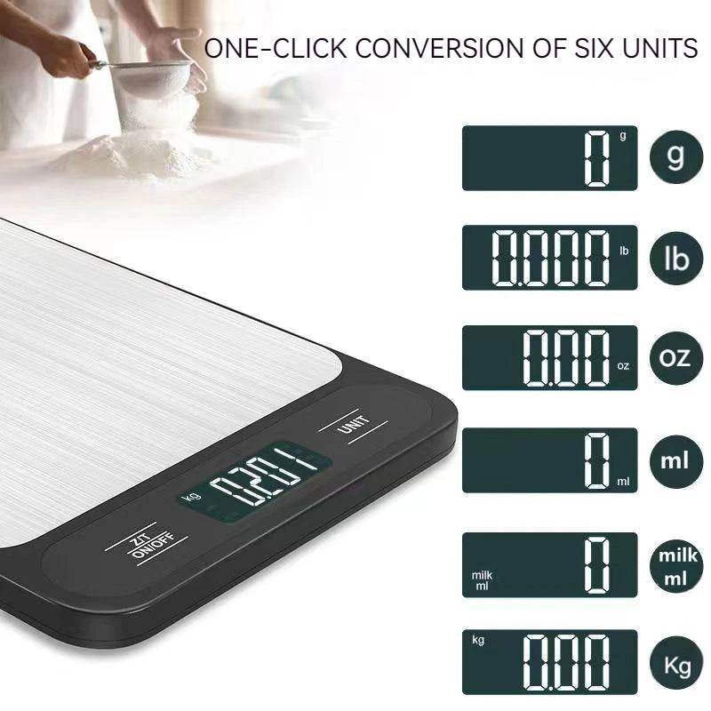 Digital Kitchen Scale Baking Gram Weight Scales LCD Digital Display Electronic Table Scale Personal Healthy Diet Food Scale 10kg