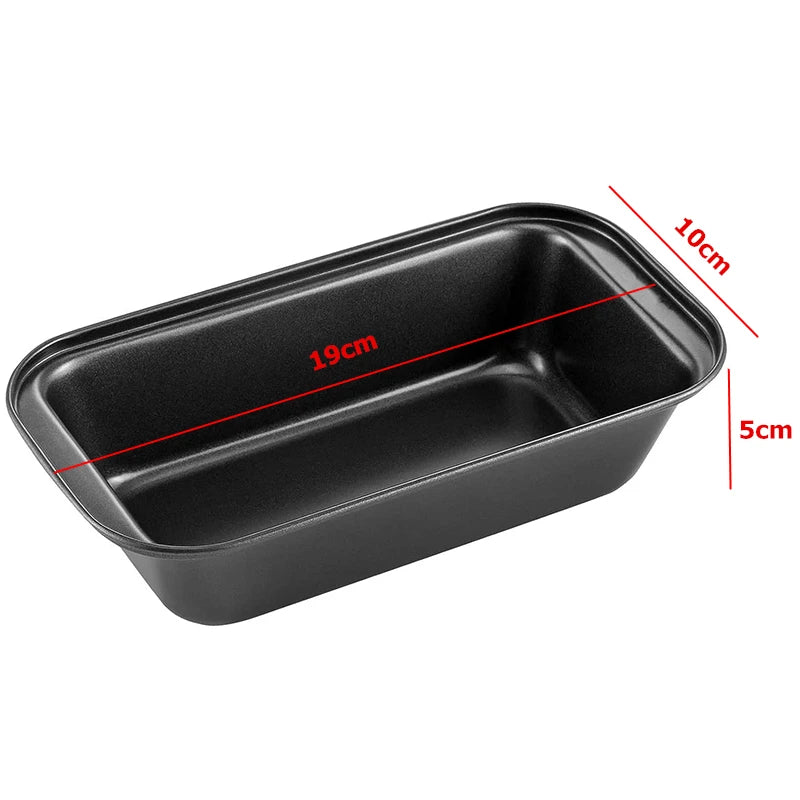 Toast bread pan made of carbon steel for bread loaves, tin kitchen rectangle baking sheet.
