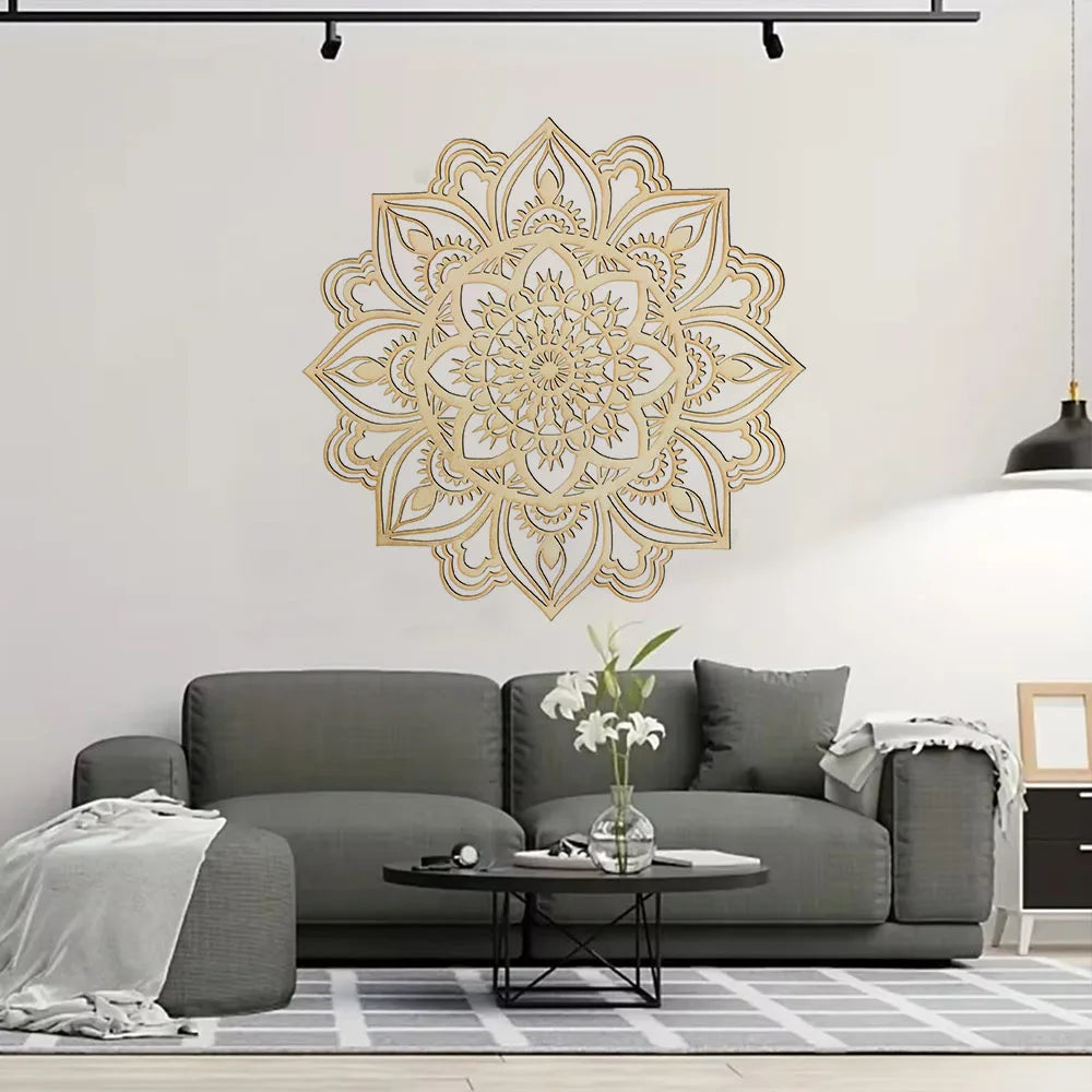 Moroccan metal wall decor to enhance your living room with Indian and mandala design, feel in perfect harmony with the nature.