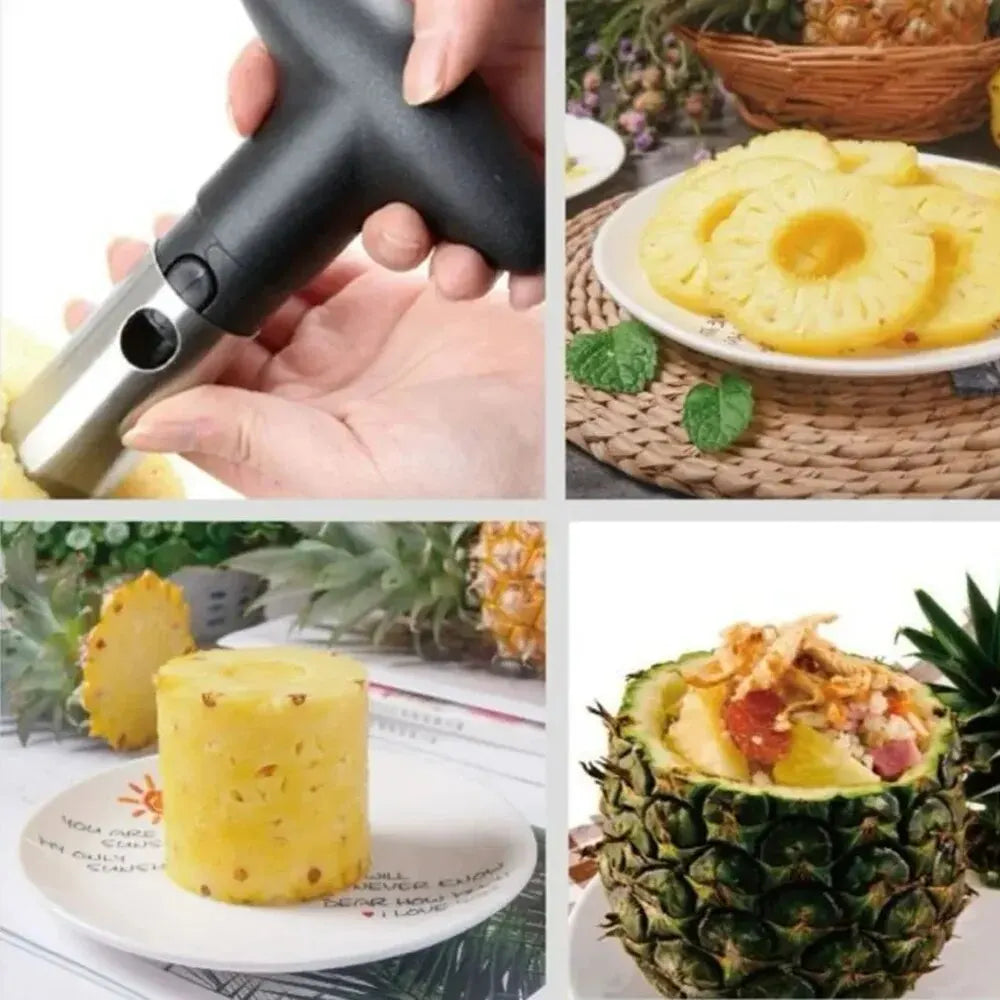 1PCS Pineapple Peeler, Pineapple Corer, Fruit Slicer, Simple Slicer, Peeler, and Kitchen Gadget Delivery Made Simple with Spot Stainless Steel