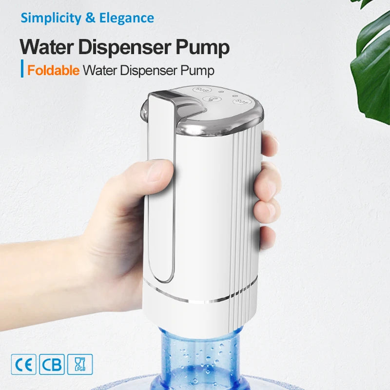 Foldable Water Bottle Pump Water Dispensers Pump for Automatic Dispensing Home Electric Water Dispenser with Button Control