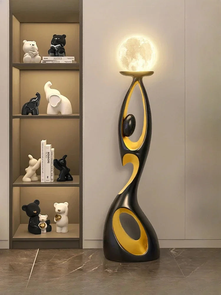 Nordic Modern Abstract Dancing Figure Sculpture – Luxury Indoor Decoration