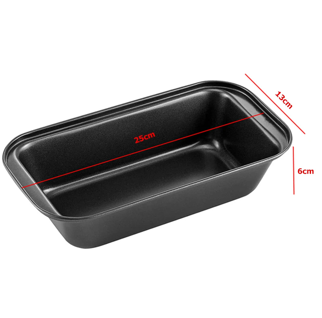 Toast bread pan made of carbon steel for bread loaves, tin kitchen rectangle baking sheet.