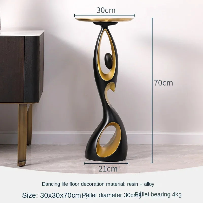Nordic Modern Abstract Dancing Figure Sculpture – Luxury Indoor Decoration