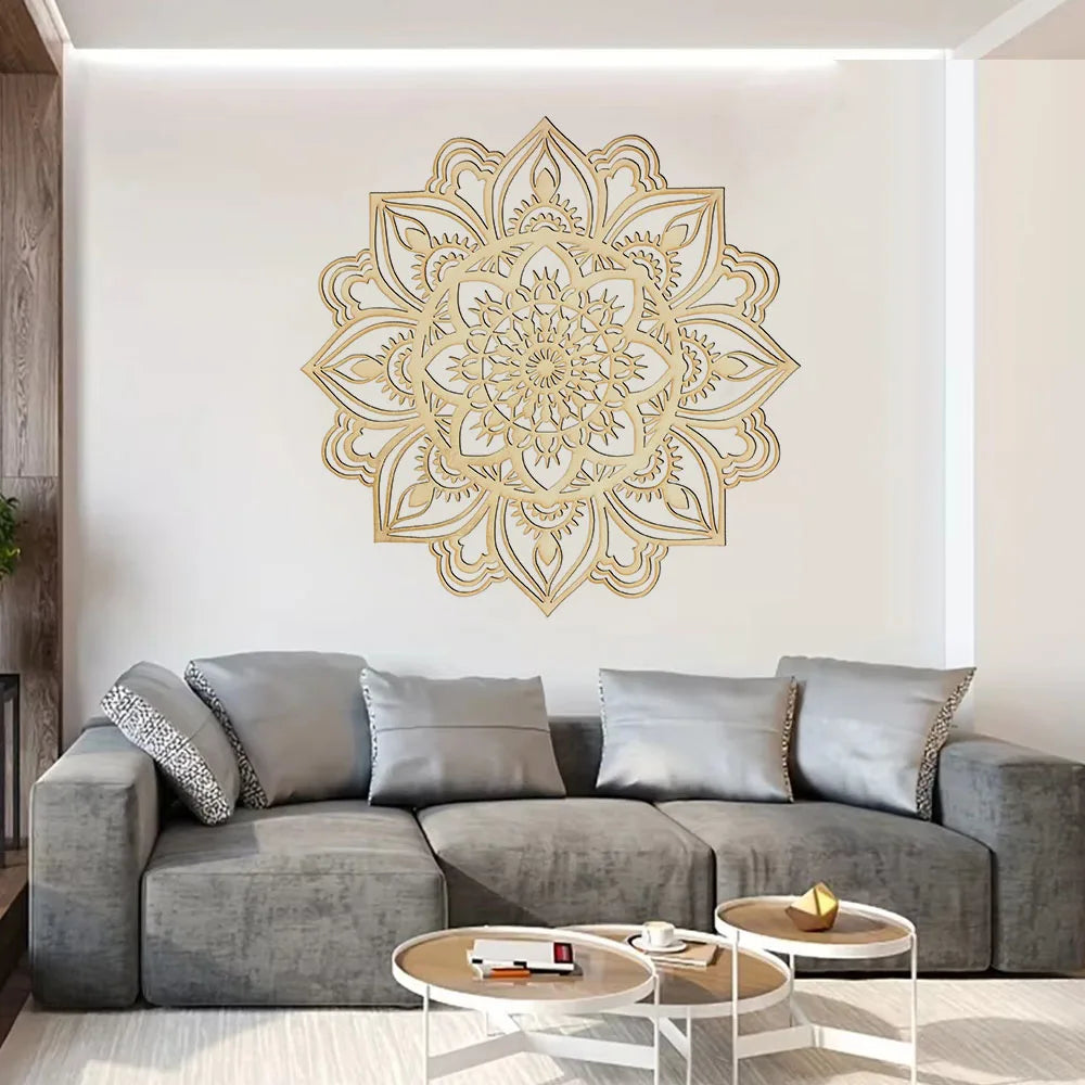 Moroccan metal wall decor to enhance your living room with Indian and mandala design, feel in perfect harmony with the nature.