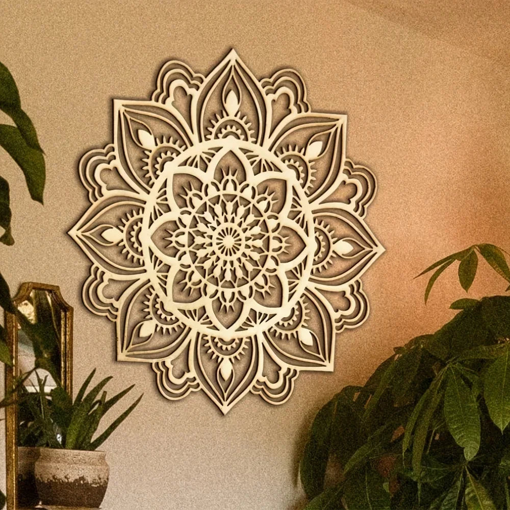 Moroccan metal wall decor to enhance your living room with Indian and mandala design, feel in perfect harmony with the nature.
