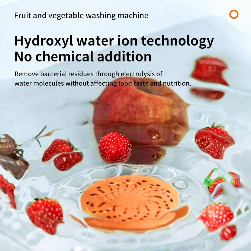 Machine à laver les fruits et légumes portable, machine à laver les fruits et légumes ménagers, machine de nettoyage des aliments entièrement automatique