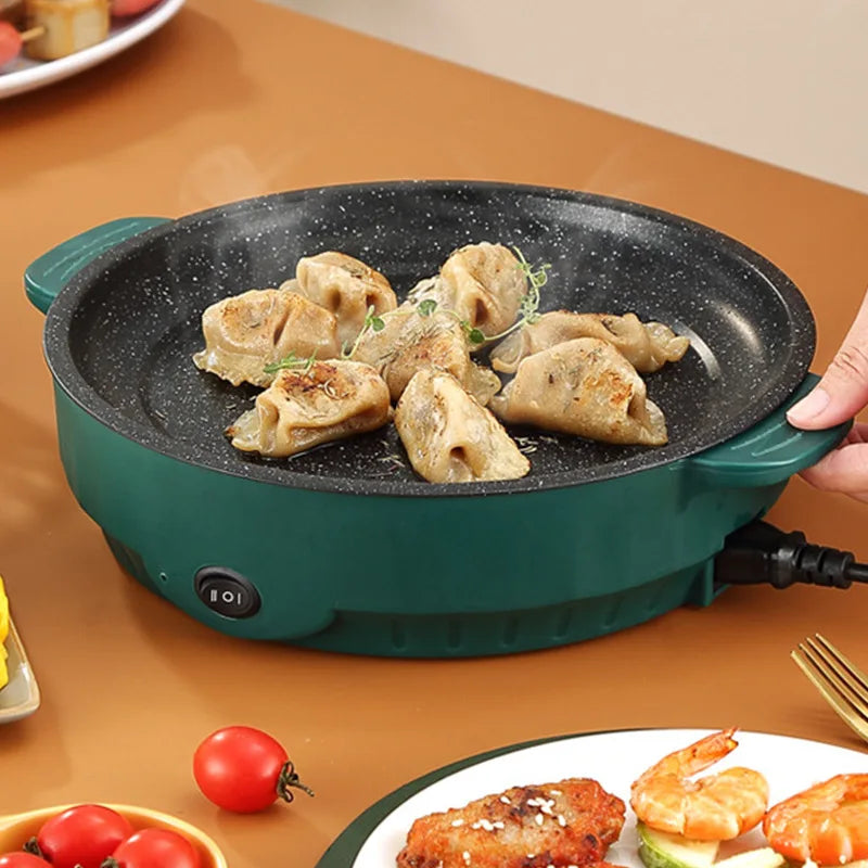 Electric MultiCooker 220V Househould Barbecue Electric Frying Pan Fish Omelette Fried Steak Non-stick Cooking Machine Frying Pan