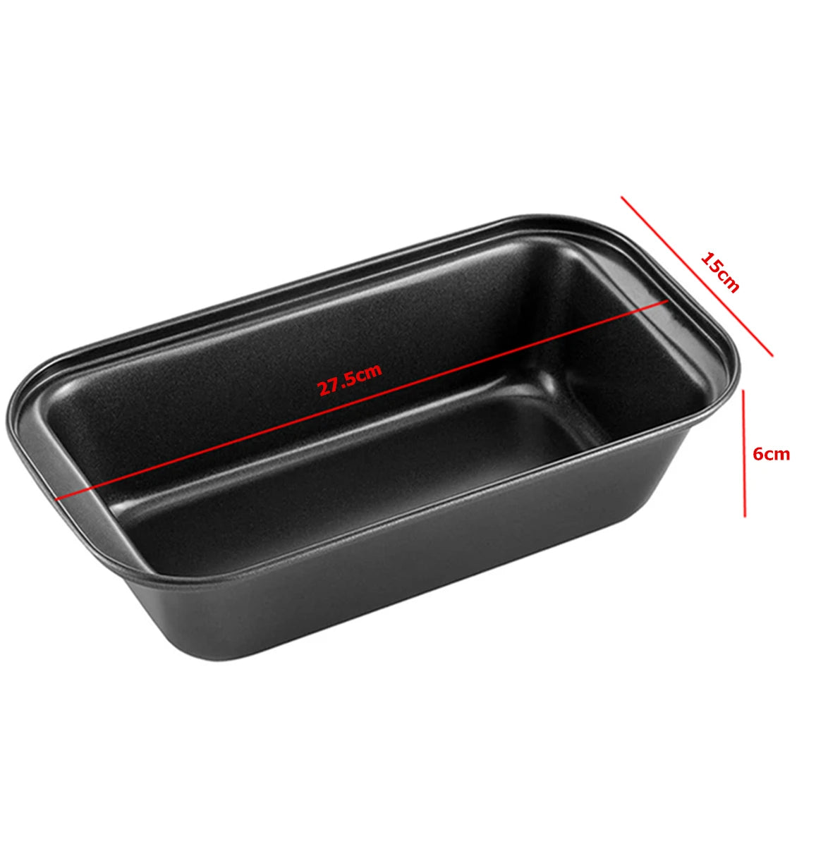 Toast bread pan made of carbon steel for bread loaves, tin kitchen rectangle baking sheet.