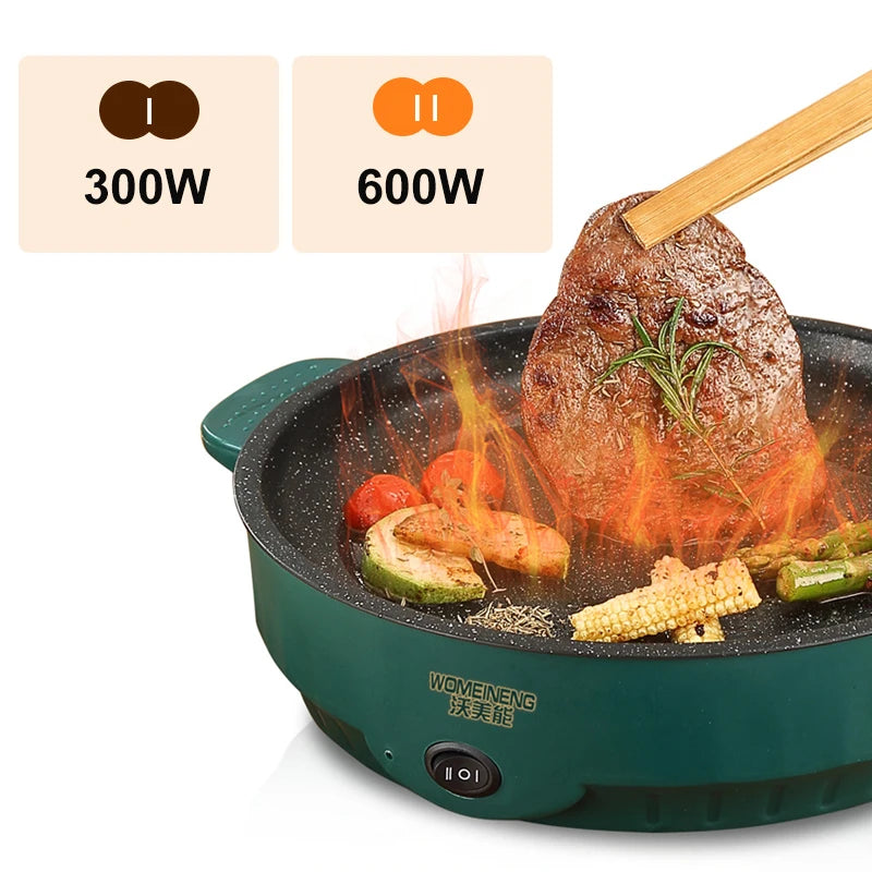 Electric MultiCooker 220V Househould Barbecue Electric Frying Pan Fish Omelette Fried Steak Non-stick Cooking Machine Frying Pan