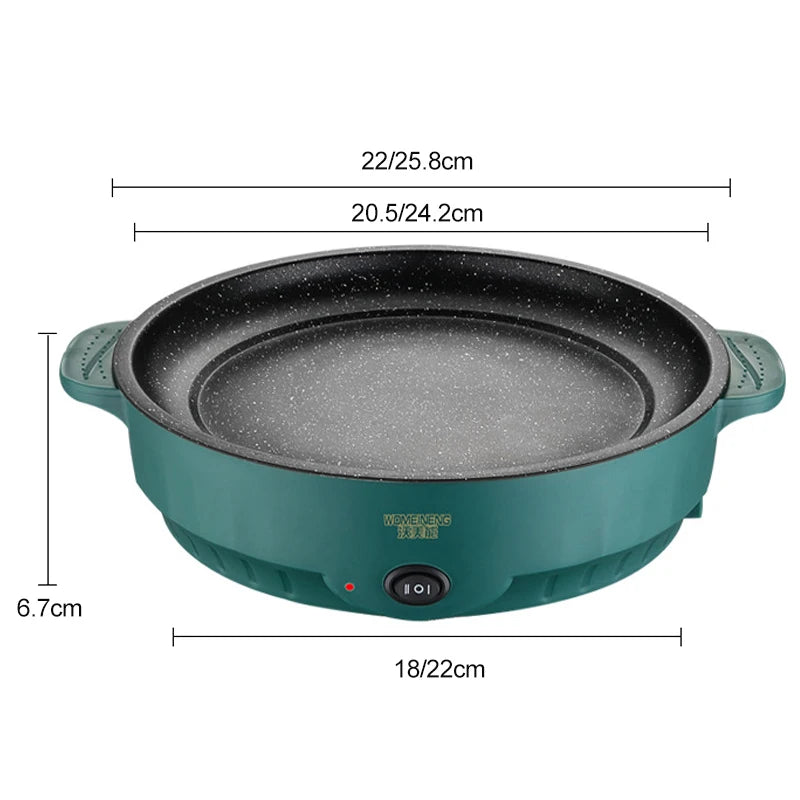 Electric MultiCooker 220V Househould Barbecue Electric Frying Pan Fish Omelette Fried Steak Non-stick Cooking Machine Frying Pan
