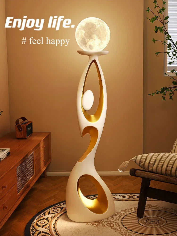 Nordic Modern Abstract Dancing Figure Sculpture – Luxury Indoor Decoration