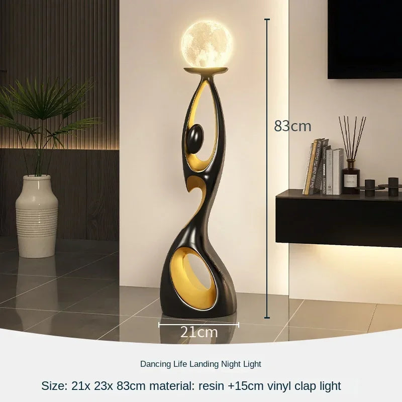 Nordic Modern Abstract Dancing Figure Sculpture – Luxury Indoor Decoration