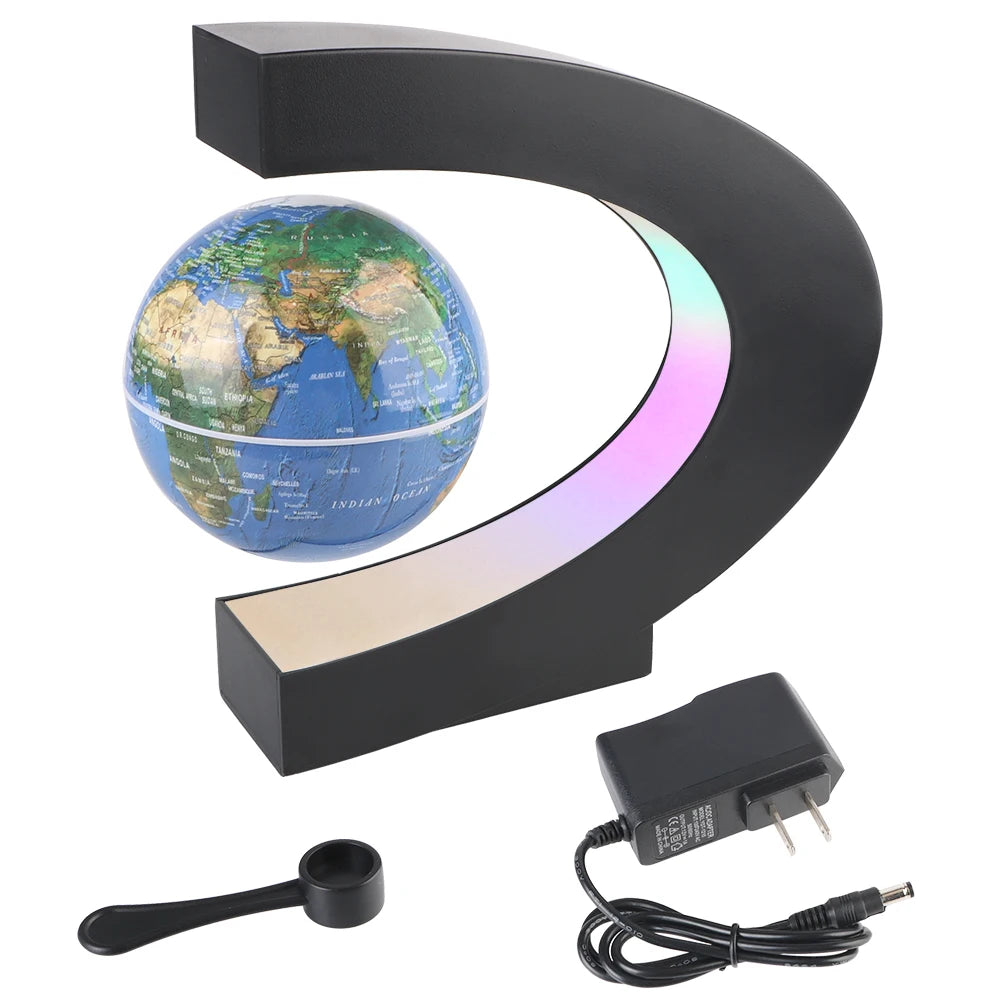 LED Floating Globe with World Map – Magnetic Levitation Antigravity Lamp, Unique Electronic Light for Home Decor and Birthday Gifts