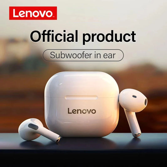 Lenovo LP40 TWS Wireless Bluetooth Earbuds – Touch Control Stereo Headphones for Android Phones, Ideal for Sports and Daily Use