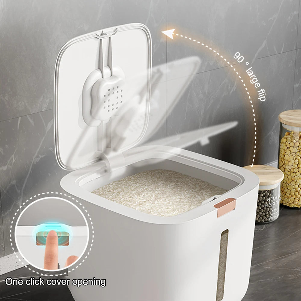 Boîte de riz anti-insectes et anti-humidité 5/10 kg avec couvercle