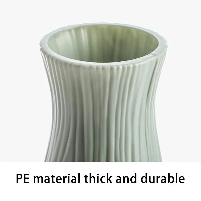1pc Modern Flower Vase White Pink Blue Plastic Basket Nordic Home Living Room Decoration Ornament Flower Arrangement