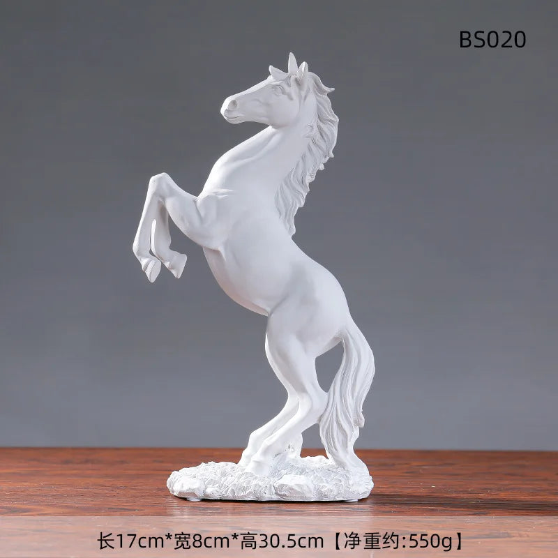 Home Horse Statue European Style Living Room Cabinet,Office Desktop Decoration  Animal Figurines