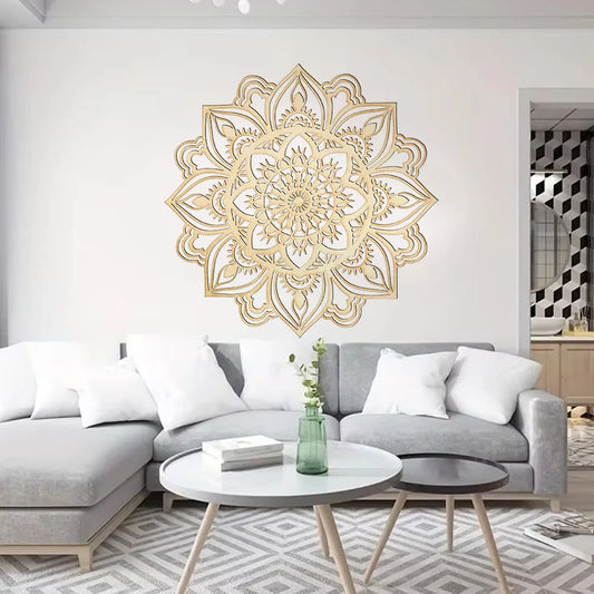Moroccan metal wall decor to enhance your living room with Indian and mandala design, feel in perfect harmony with the nature.