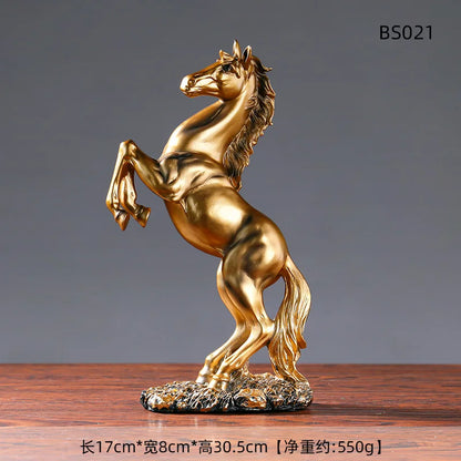 Home Horse Statue European Style Living Room Cabinet,Office Desktop Decoration  Animal Figurines